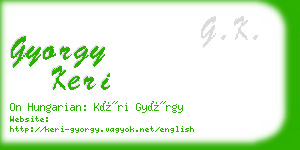gyorgy keri business card